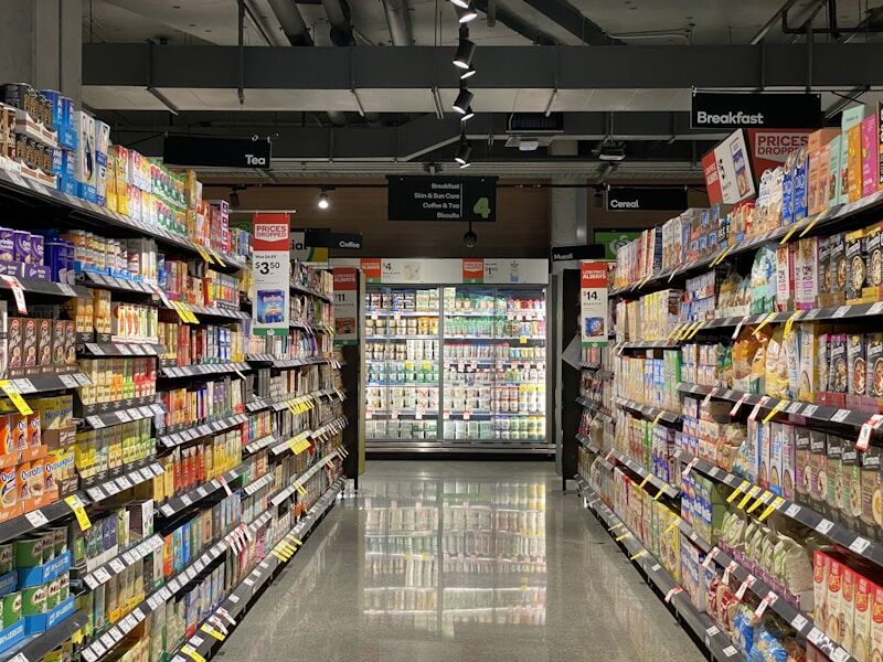 Supermarket interior